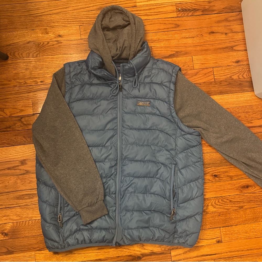 NWT Cherokee Jacket Sweatshirt Built In Puffer Vest Cloud Tech Full Zip XL